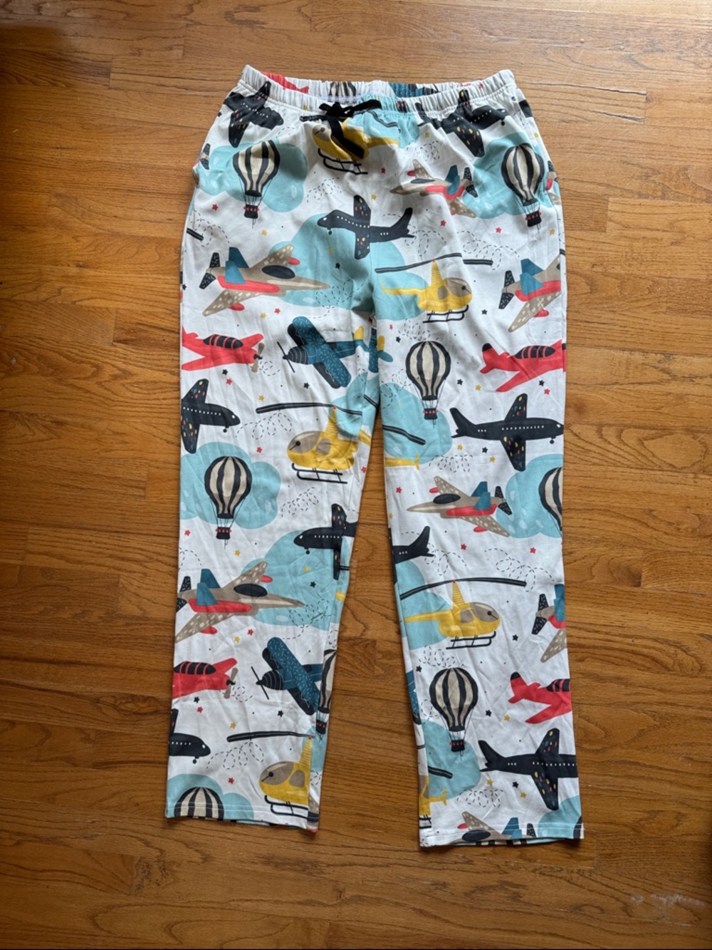 NWT Feifeiyu Men’s Airplane & Hot Air Balloon Pajama Pants size XXL